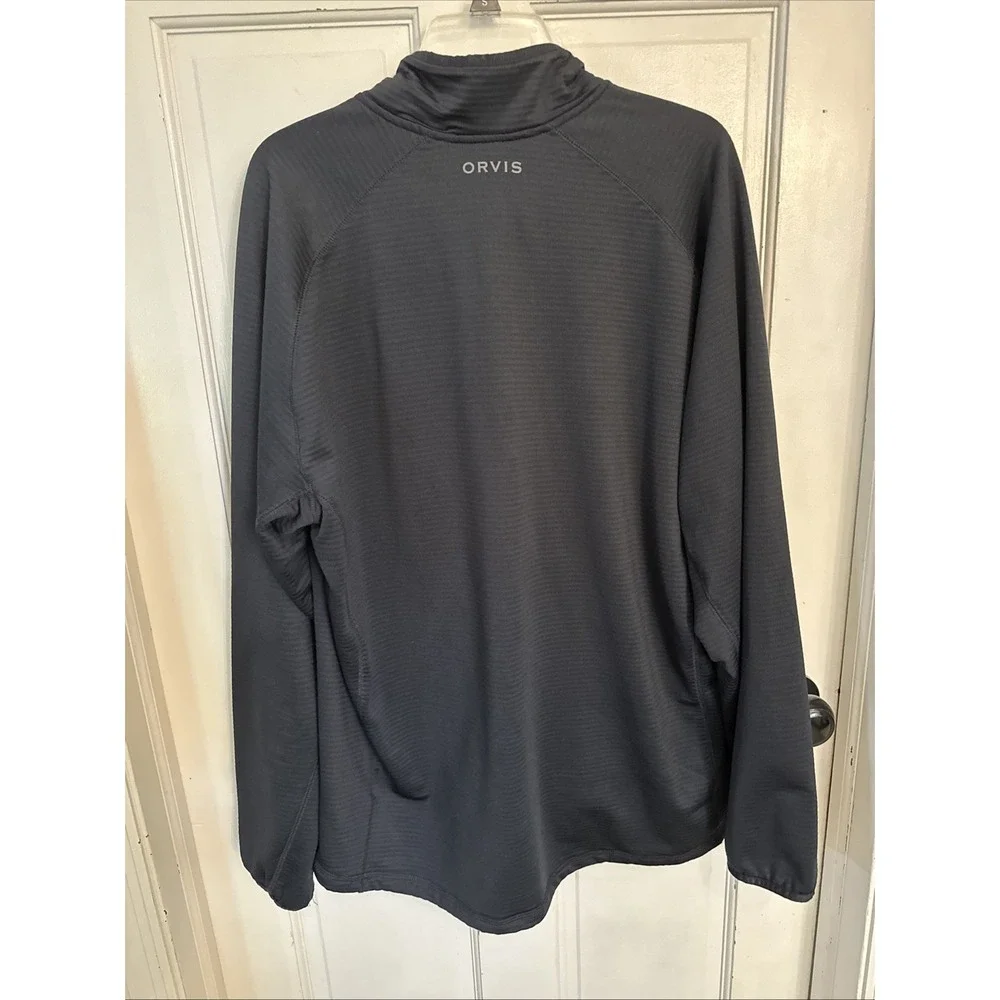 Orvis Horseshoe Hills Quarter‑Zip Fleece Pullover Men XL Black Outdoor Casual